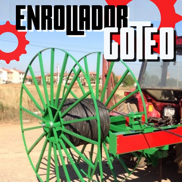 Enrollador para tubería y cinta de goteo...